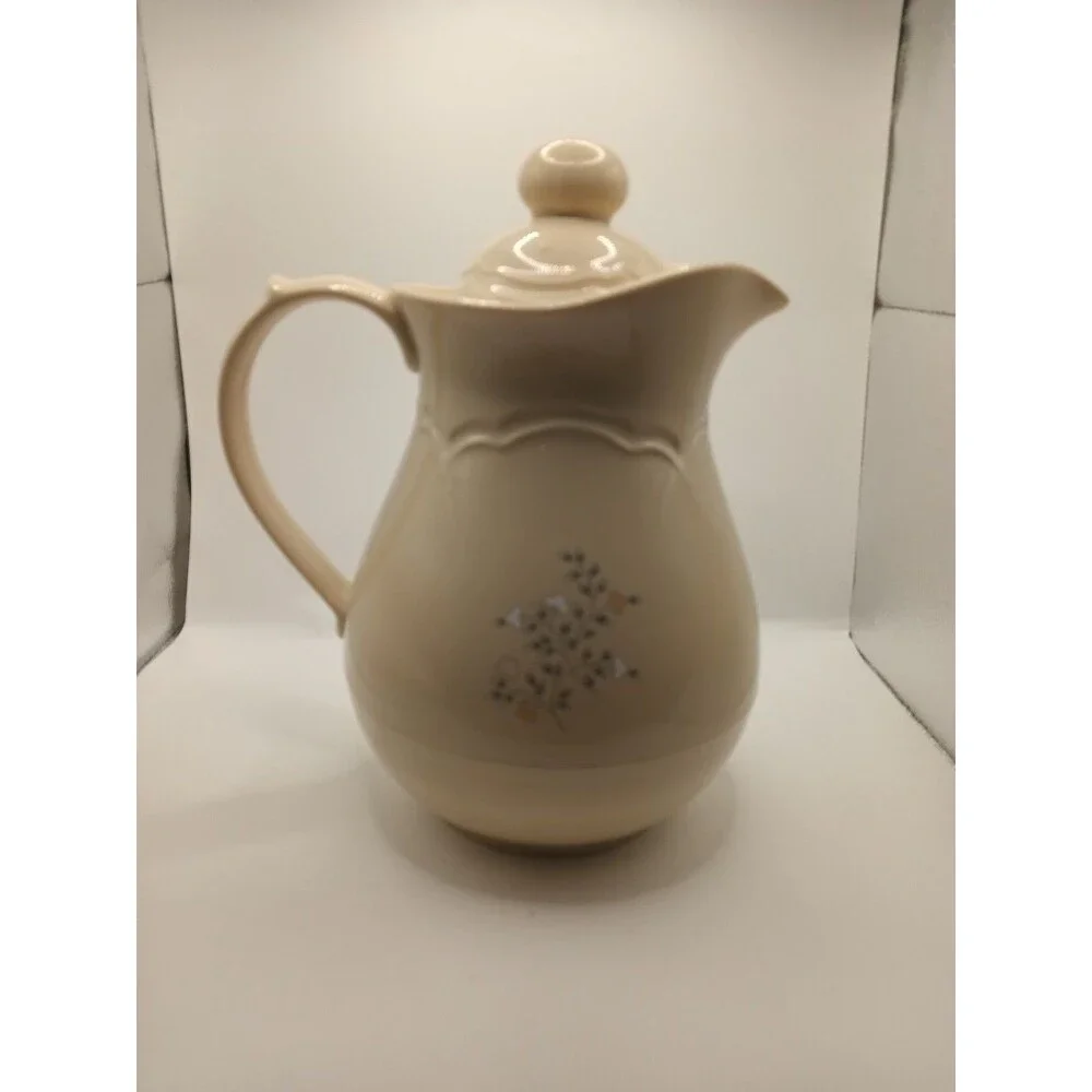 Pfaltzgraff Remembrance Floral Pattern Carafe Pitcher Thermos Plastic Vintage